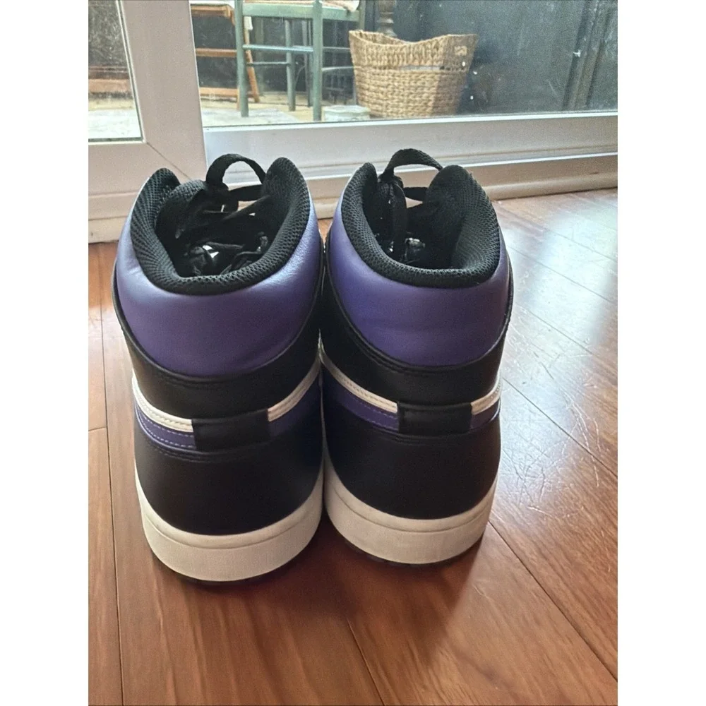 Air Jordan 1 MID Mens 11 Court Purple White Black